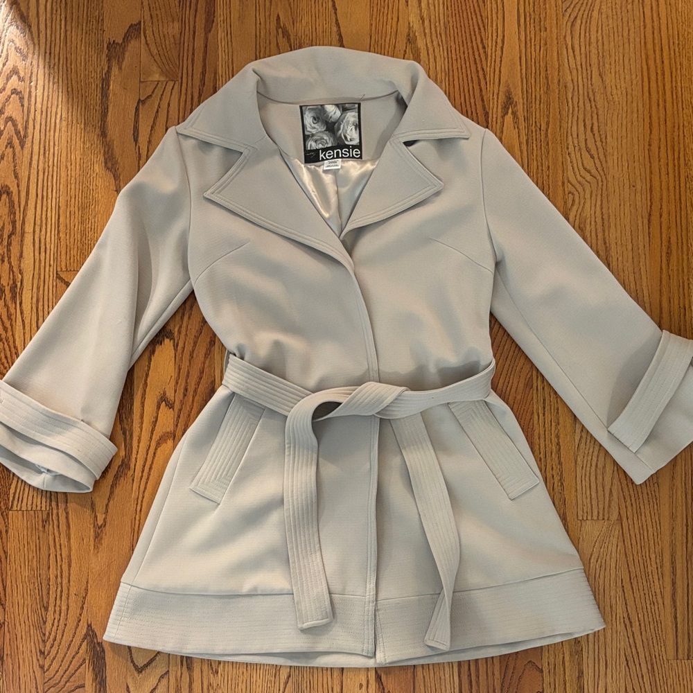 Kensie Women's Light Gray Trench Coat